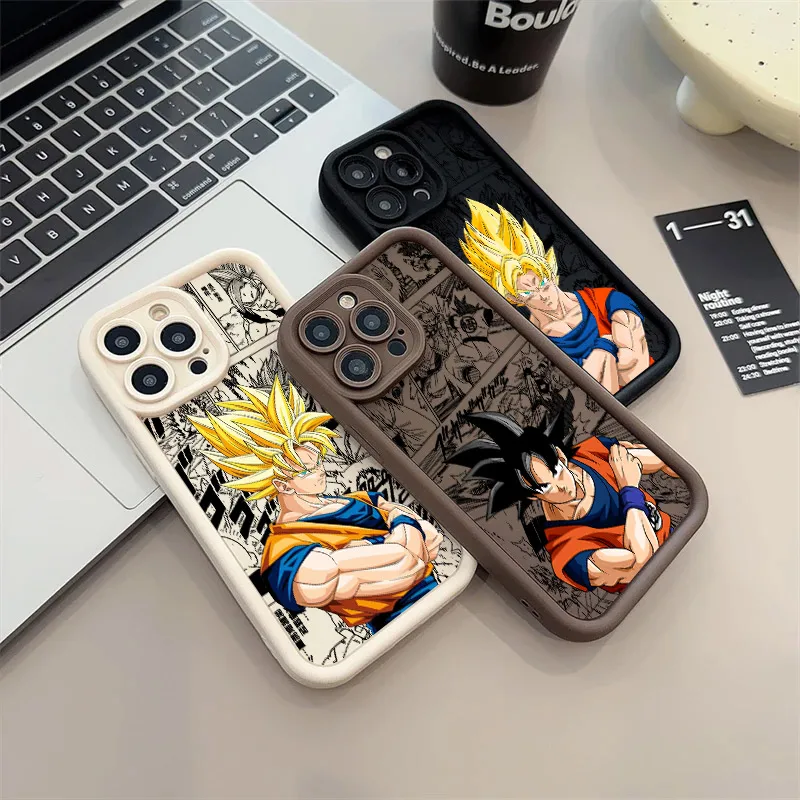 Phone Case For Samsung Galaxy A17 A07 A06 A26 A16 A06 A35 A55 A25 A05s A15 A54 A34 A36 A24 4G 5G Soft Dragons Goku Balls Anime