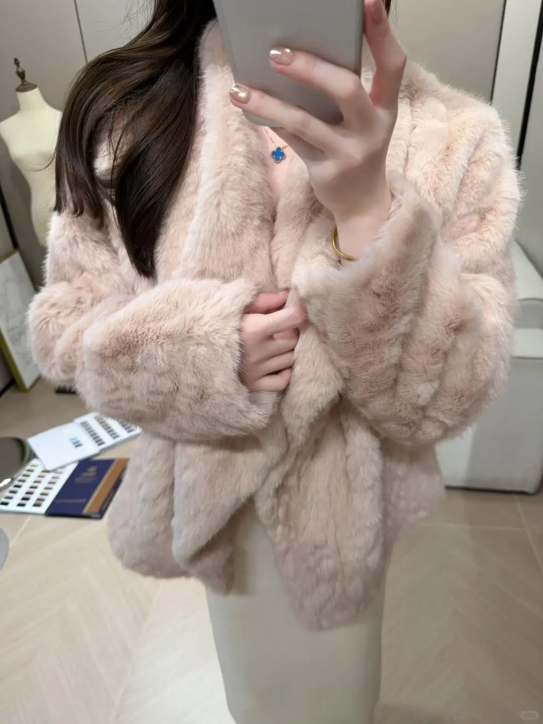 BFFUR Natural Rabbit Fur Coat Women New Short Autumn Winter Real Leather and Fur Women's Clothing Outerwear Lady Jacket