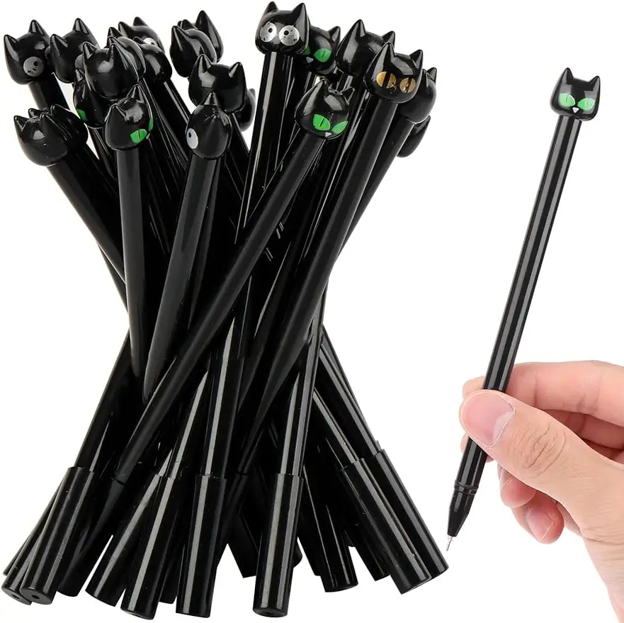 

Cute Cartoon Black Cat Gel Pens Set 0.5mm for Halloween Party Gifts Gifts Office Supplies Back To School