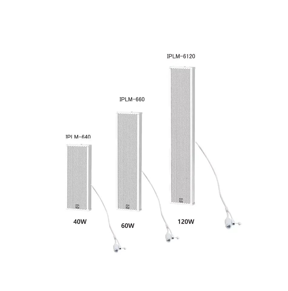 Outdoor IP Network Public Address System 6 Inch 40W Full Range Active Column Speaker