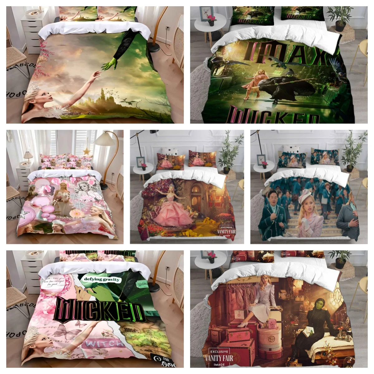 

Наборы постельного белья Wicked Witch из фильма, комплект пододеяльников с 3D принтом, без наполнителя, приятный для кожи, подарок принцессы ведьмы на день рождения, декор для спальни