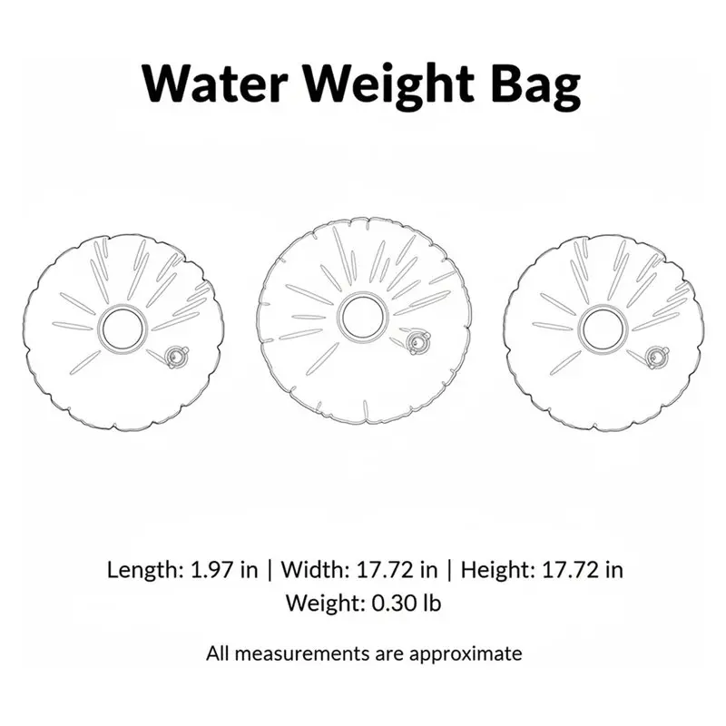AB66-Water Weight Bag PVC Anchor Base For Patio Umbrellas And Canopies Portable It Can Hold 10Kg Of Water Inner Diameter 8CM
