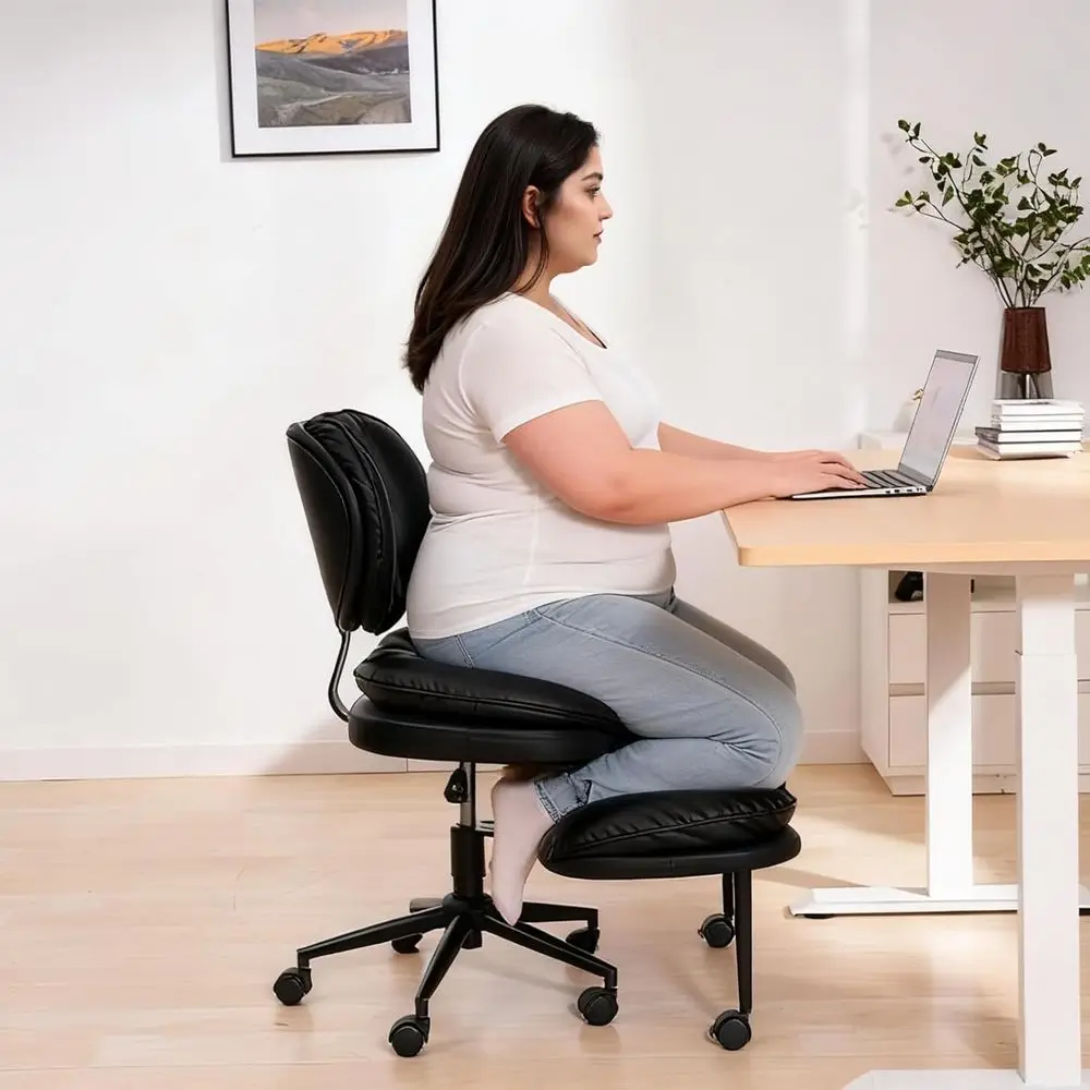 

Oversized Plush Office Chair with Ergonomic Design for Comfort, Height Adjustment, and Meditation