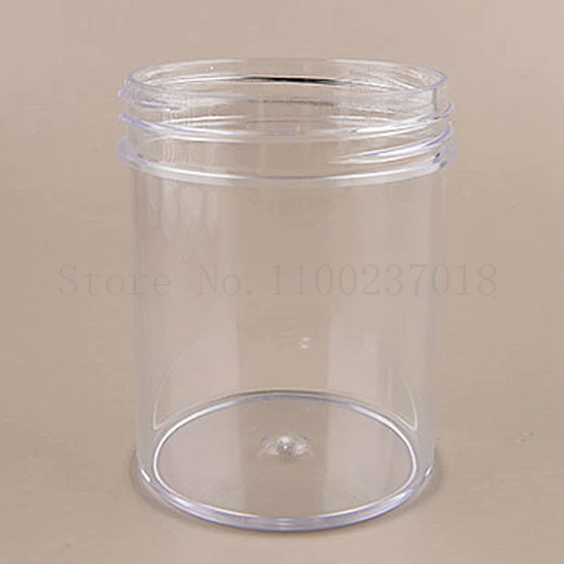 Tarro transparente de plástico con boca ancha para decoración de uñas, botella de cristal de limo, Poke, Color barro, 30 unids/lote, 10, 120, 200g