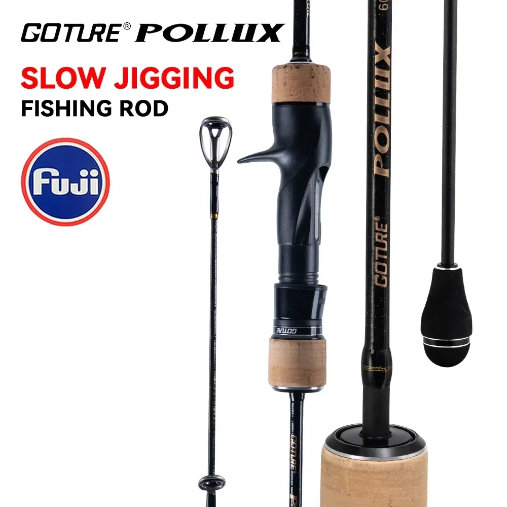 

Удилище Goture Pollux для медленного джиггинга 1.83м 1.98м с кольцами Fuji (Япония), для ловли палтуса, мощность ML/M/MH, быстрый строй, качественное удилище для лодки 2025