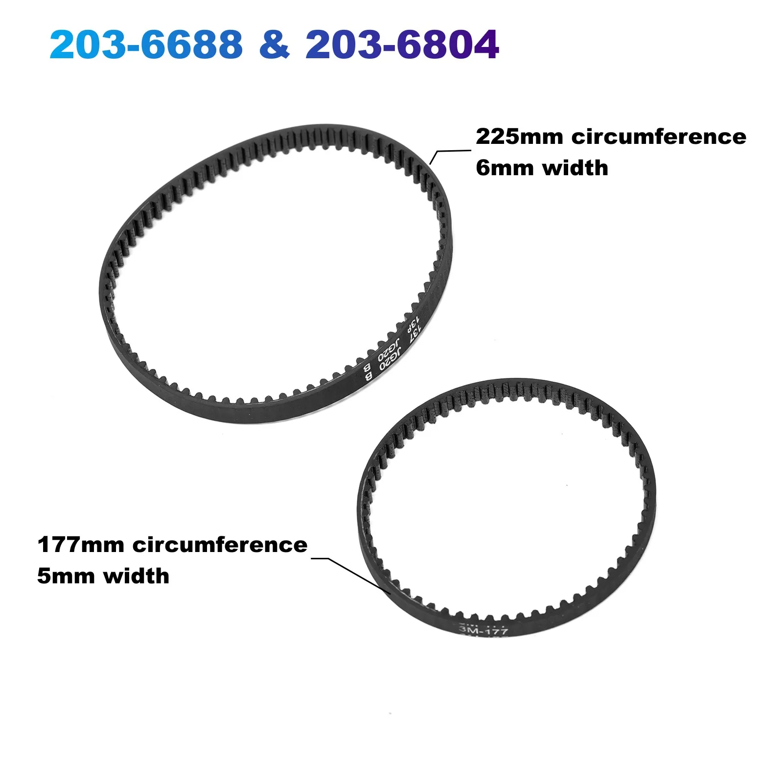 4pcs Vacuum Cleaner Drive Belt 203-6688 & 203-6804 Compatible with Bissell Proheat 2X 1383,3930,8930,9200,9300,9400,73H5,30K7