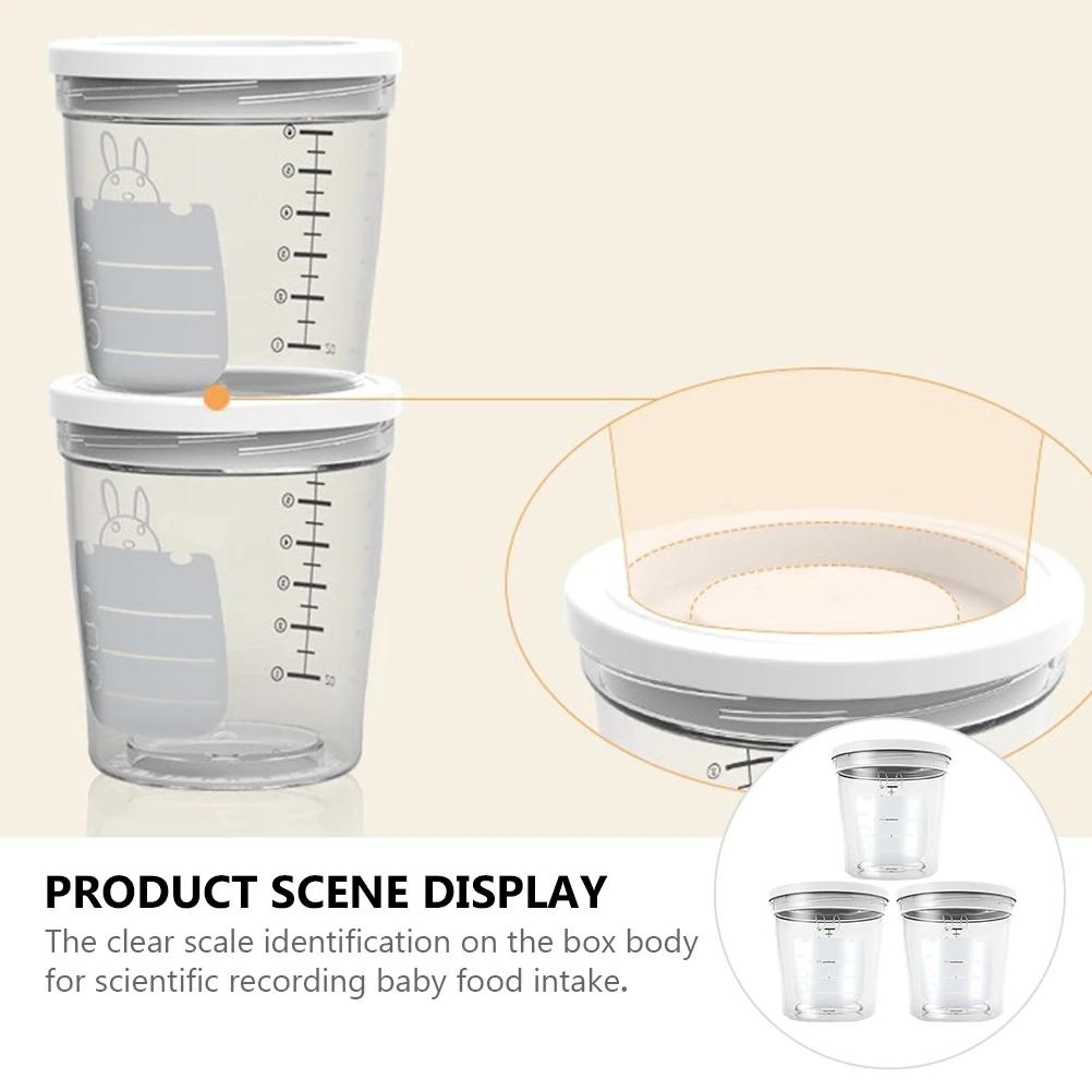 

3 Pcs Food Storage Container Portable Milk Powder Box Dry Cereal Case Infant Dispenser Pp Formula Holder Airtight