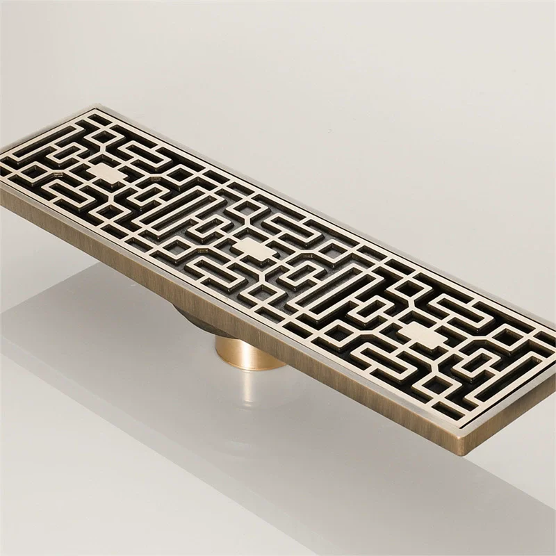 

Square Antique Bronze Floor Drain 30m Brass Bathroom Drainer Bathroom AntiBlocking Deodorant Chrome Floor Drain Water Leakage