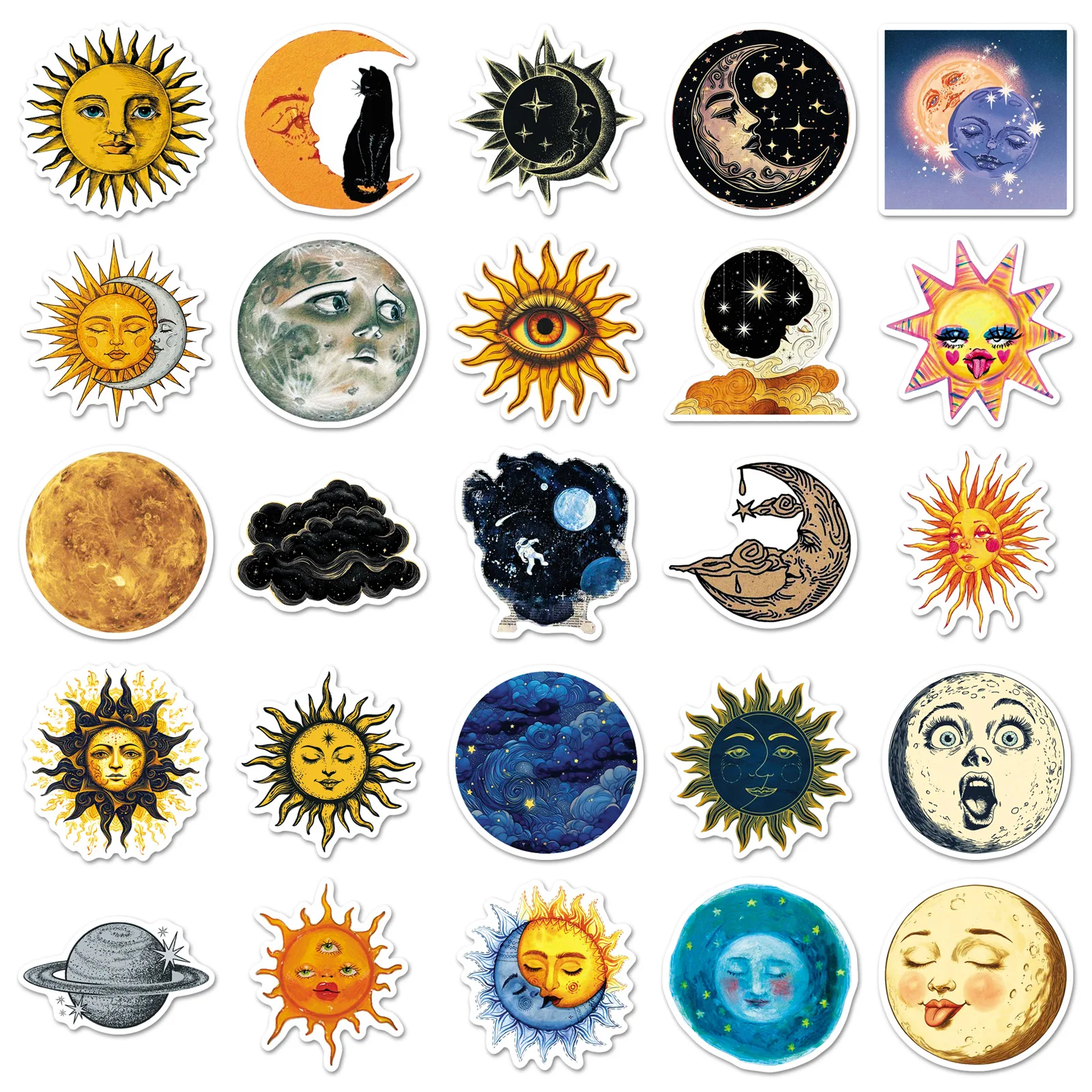 50 قطعة الجسم السماوي الغامض الكتابة على الجدران ملصقات الكون الكرتون الديكور DIY بها بنفسك اللعب المحمول الغيتار سيارة دراجة سكيت الشارات #6