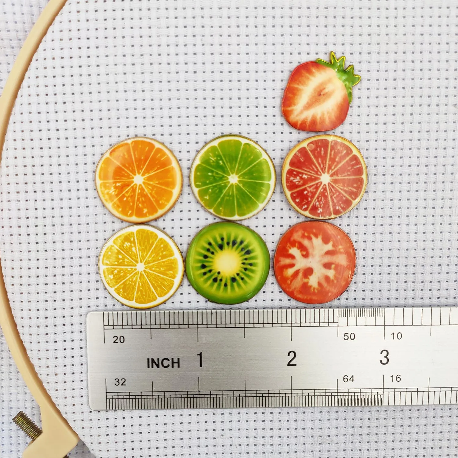 Needle Minder Magnetic Set of 3 Fruit Needle Magnet Pin Holder Cross Stitch Embroidery Project DIY Needle Keeper Finder Sewing