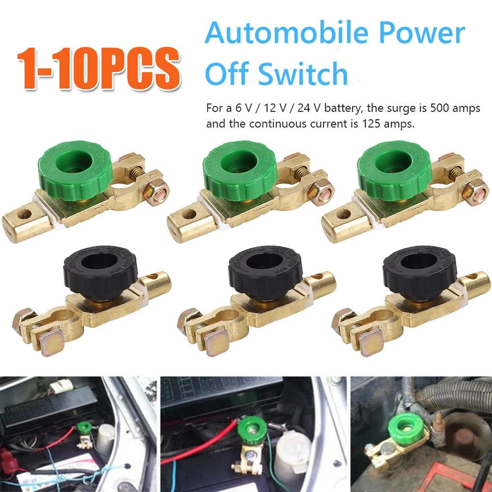 

Battery Terminal Link Switch Zinc Alloy Car Battery Switch 17MM RV Car Battery Power-off Switch Battery Isolator Car Accessories