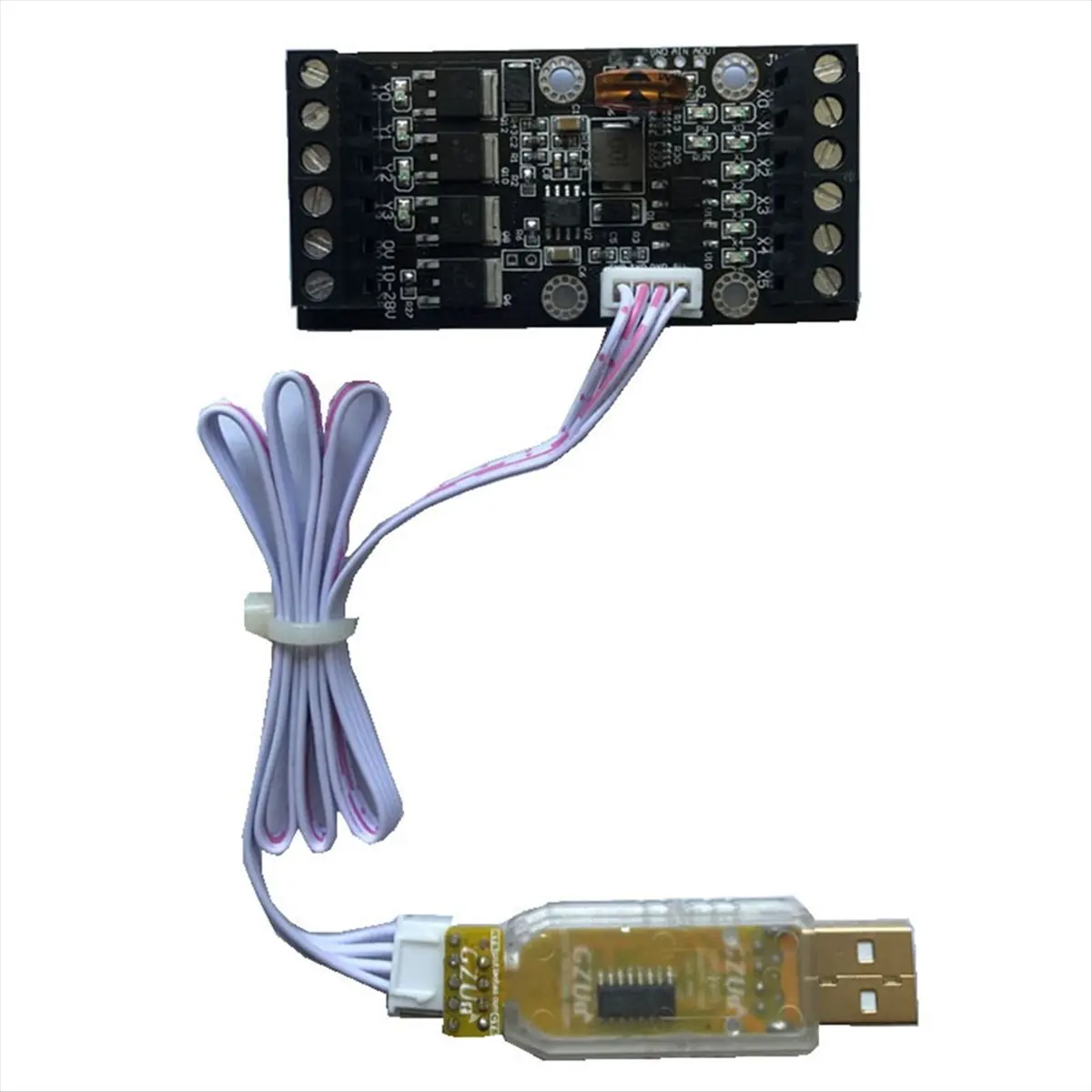 A73T FX1N-10MT PLC Industrial Control Board Transistor Output 6 in 4 Out DC10-28V Power Supply with Program Cable