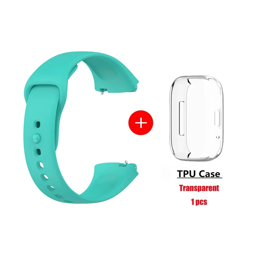 Soft Silicone Strap for Redmi Watch 3 Active Strap Accessories Smart Replacement Watchband and Screen Protector Case Wristband