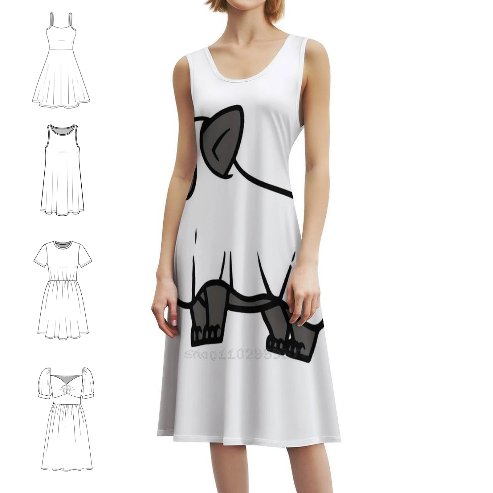 

Женское уличное платье в стиле хип-хоп с жуткой собакой, вечерние клубные платья с графическим принтом, жуткая собака-призрак, милая собака, женские платья