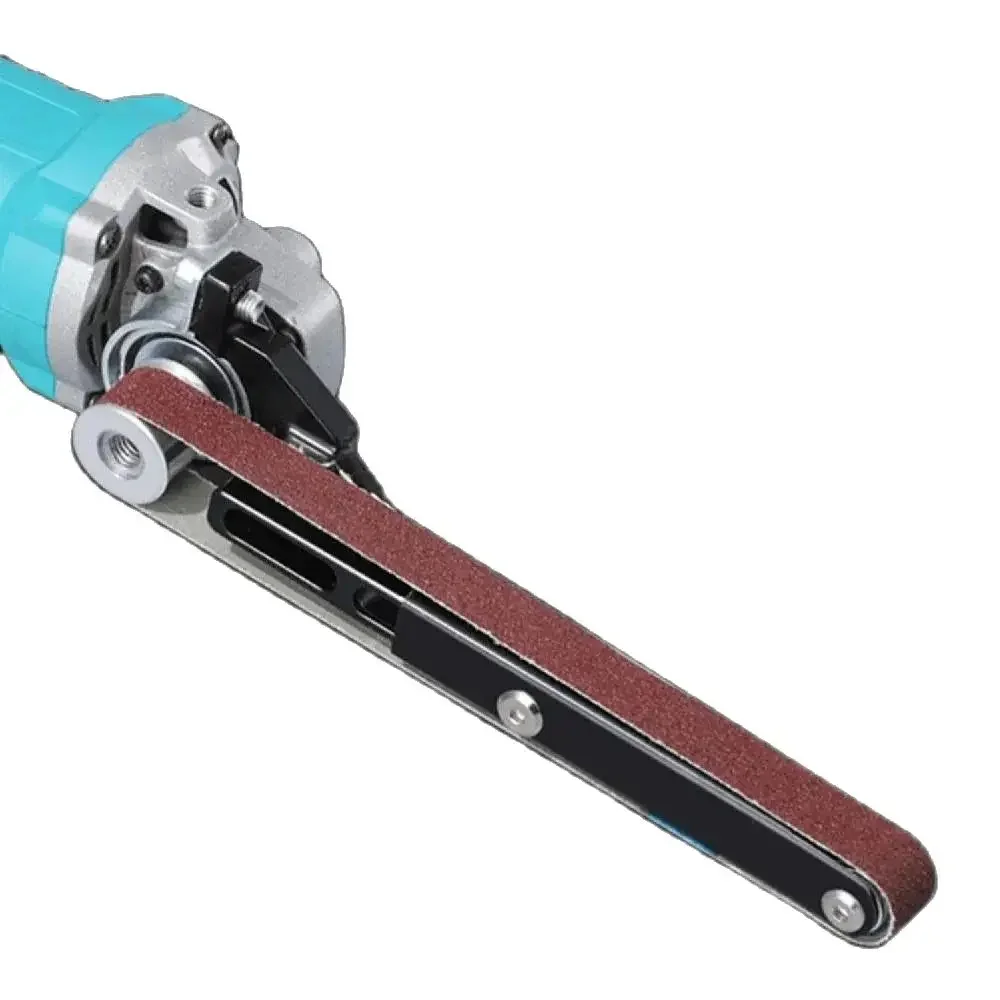 Szlifierka taśmowa, szlifierka kątowa na szlifierkę taśmową Adapter paska M10/M14 Szlifierka kątowa do 100/115/125, szlifierka taśmowa Narzędzie do szlifowania drewna, Narzędzie do polerowania krawędzi drewna/metalu