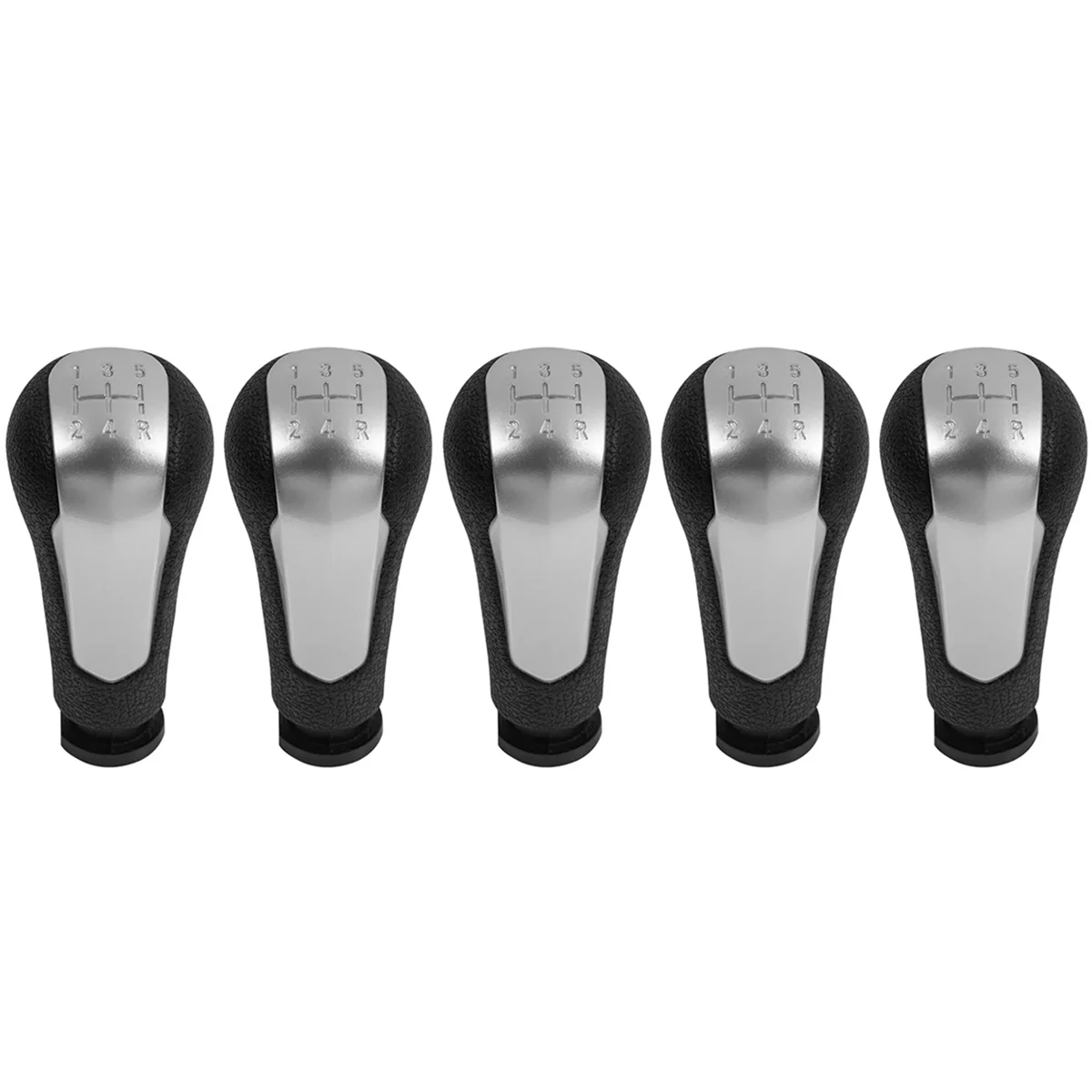 5X 5 Speed Gear Shift Knob Lever Shifter Handle Stick for Chevrolet Spark 2011-2016 Silver