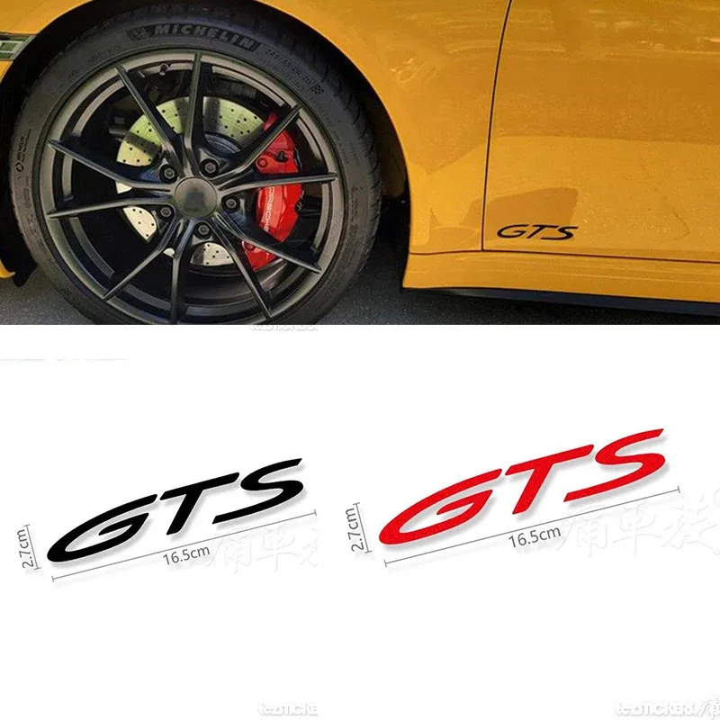 2 pçs novo estilo do carro gts corpo emblema emblema adesivo para cayenne cayman panamera macan 911 718 928 901 930 acessórios