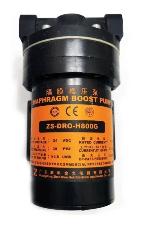 200‑1000GPD Diaphragm RO Booster Assembly, 200GPD 300GPD 400GPD 500GPD 600GPD 800GPD 1000GPD, for Commercial RO Water Purifier
