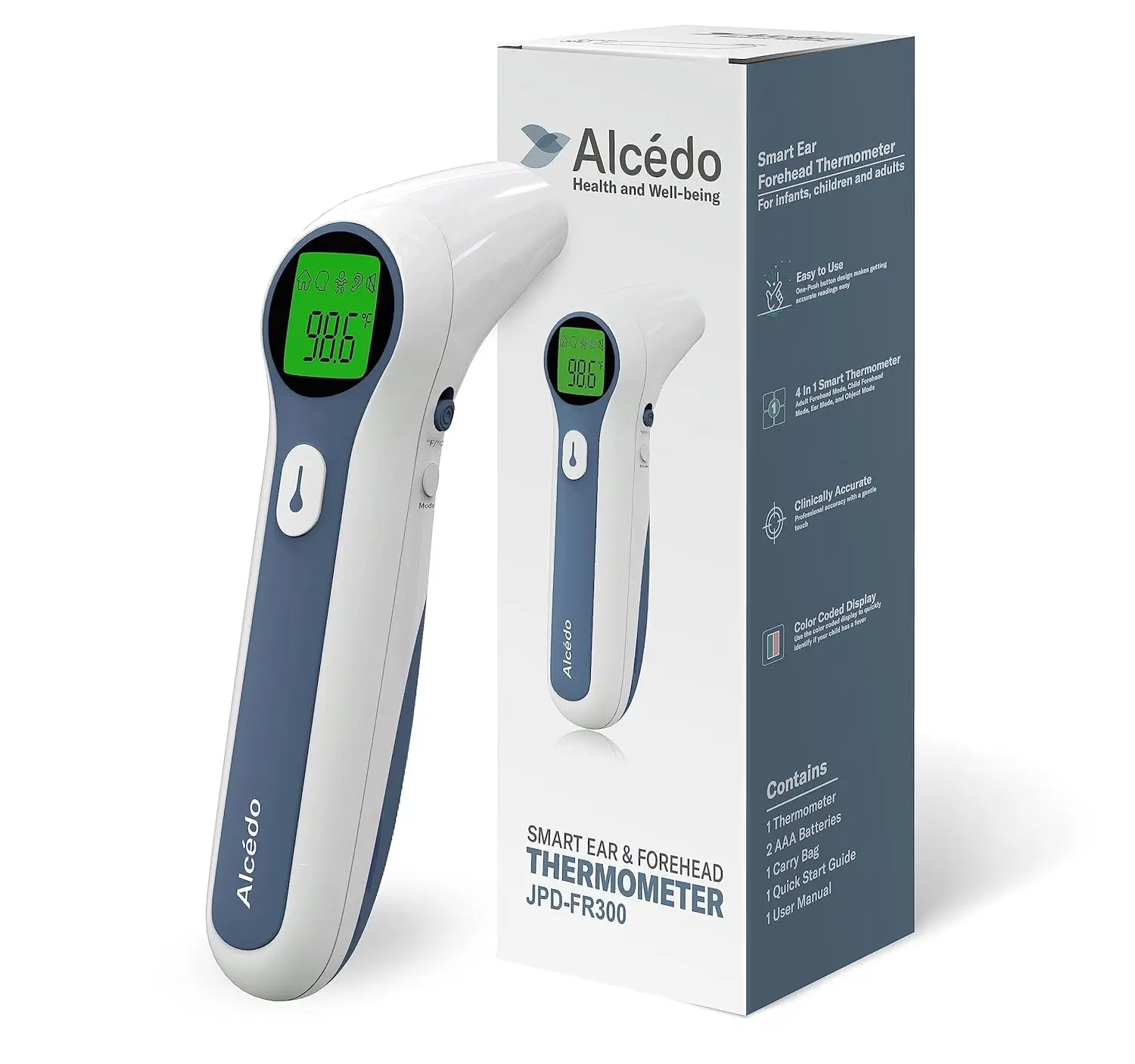 

Digital Infrared Thermometer for Adults, Kids & Baby - Touchless Fever Detection with Instant Read & Storage