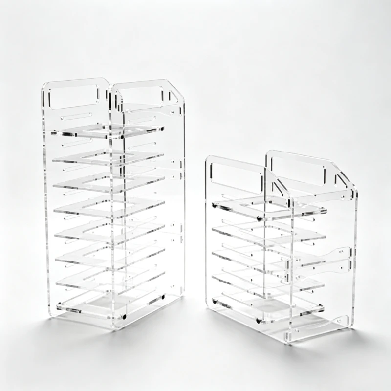 New DIY Acrylic Hard Drive Bracket Transparent Hard Disk Shelf Desktop Computer External Storage Box HDD Hard Disk Drives Cage
