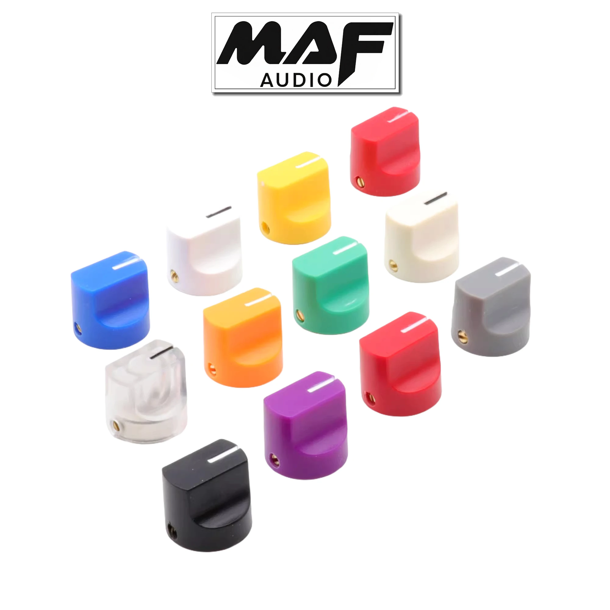 

10pcs 6.4mm Brass Hole Plastic Set Pointer Knob Button Hat Cap ON OFF Volume Control Effect Pedal Stomp Box DJ Mixer Overdrive