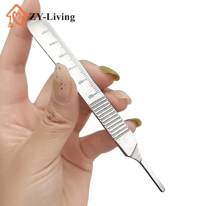 1Pcs Dental Surgical Scalpel Handle #3 # 4 Stainless Steel Thickened Knife Holder