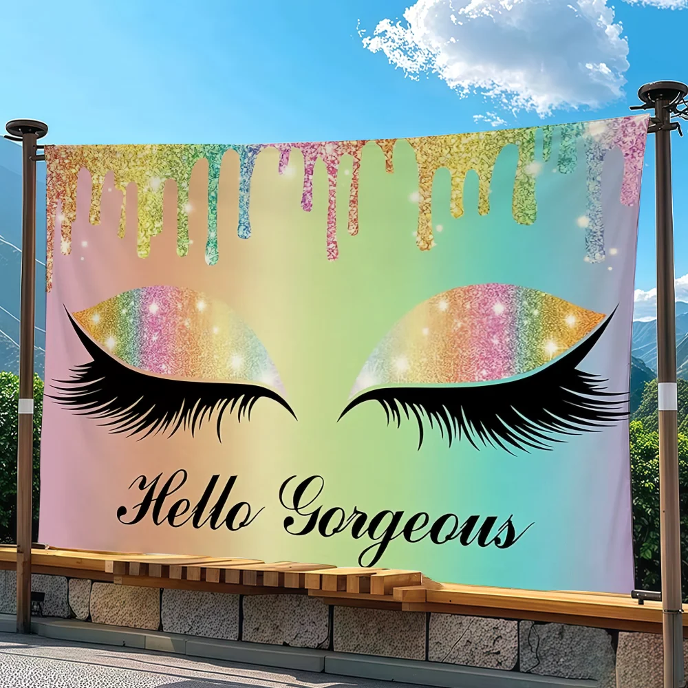 Beauty Makeup Eyelash flag Advertising Banner for Camping Decoration Outdoor & Garage Wall Hanging Decorations