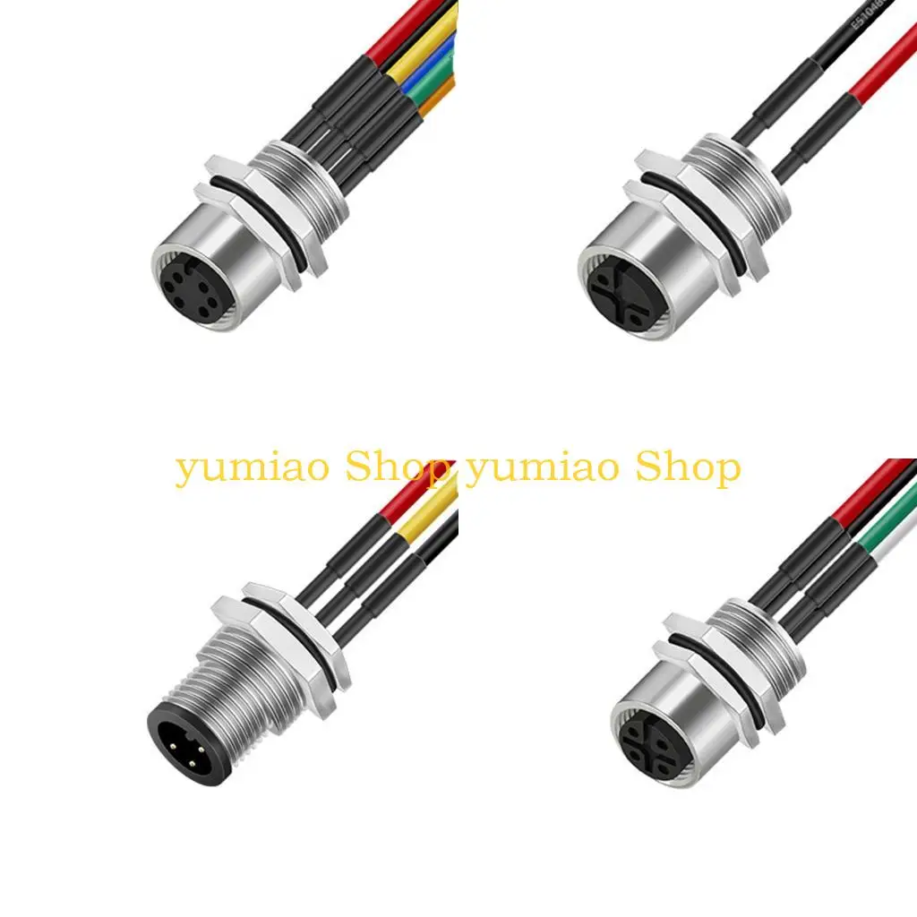 587B Industrial 2/3/4/5/6Pin Flanges Adapters Cable Brasses Plated Connectors
