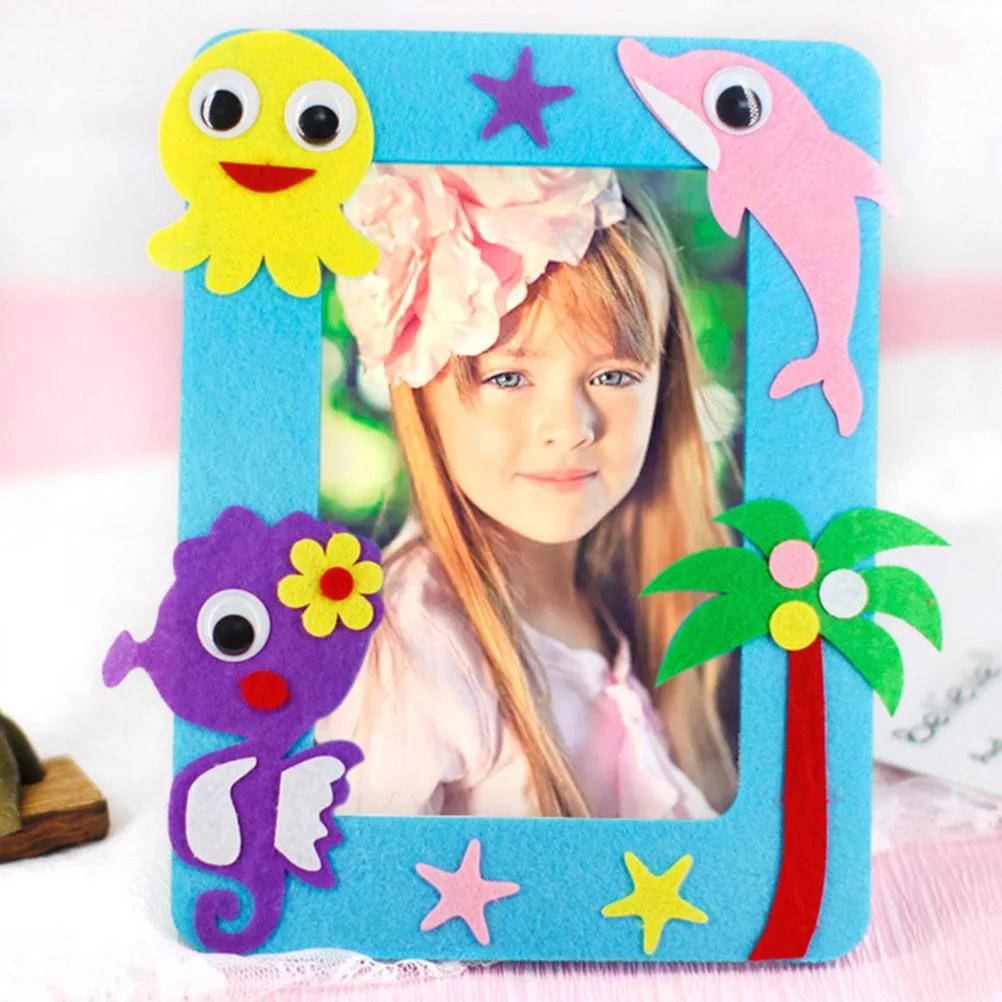 

6 Pcs Fabric Photo Frame Material Bag DIY Picture Holder Cloth Handmade Making Kit