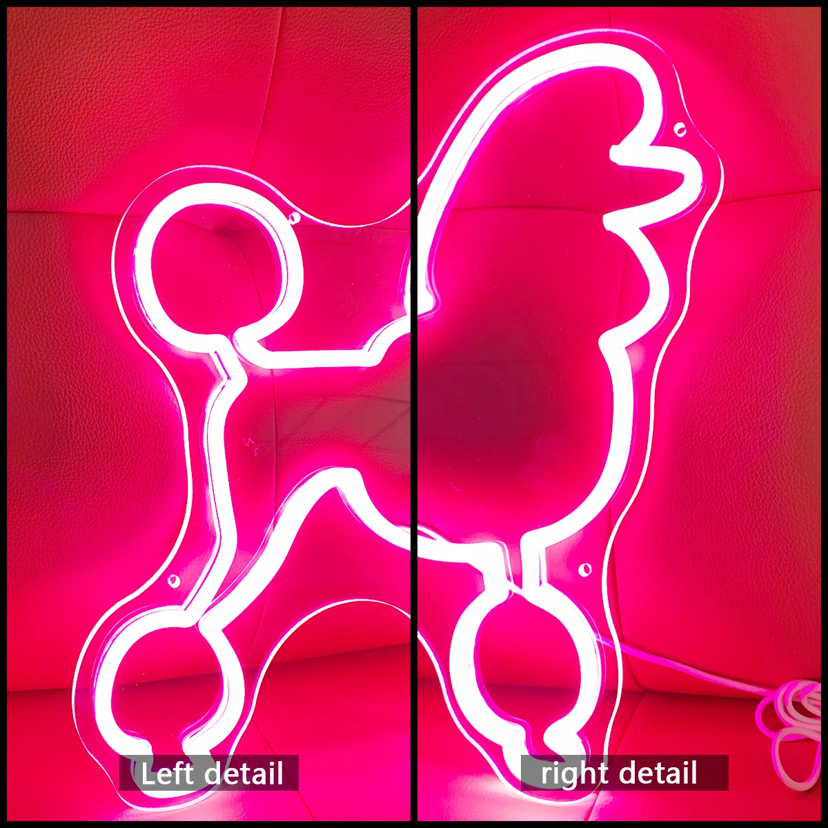 Imagem -03 - The Dog Neon Sign Adequado para Quarto Infantil Luz Led Decoração de Parede Festa de Aniversário