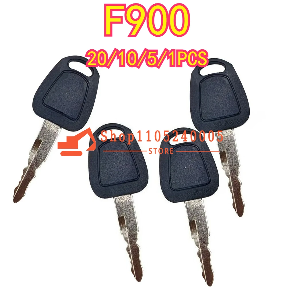 

20/10/5/1PCS F900 New Keys for Excavator Heavy Equipment Ignition Start Switch Door Lock