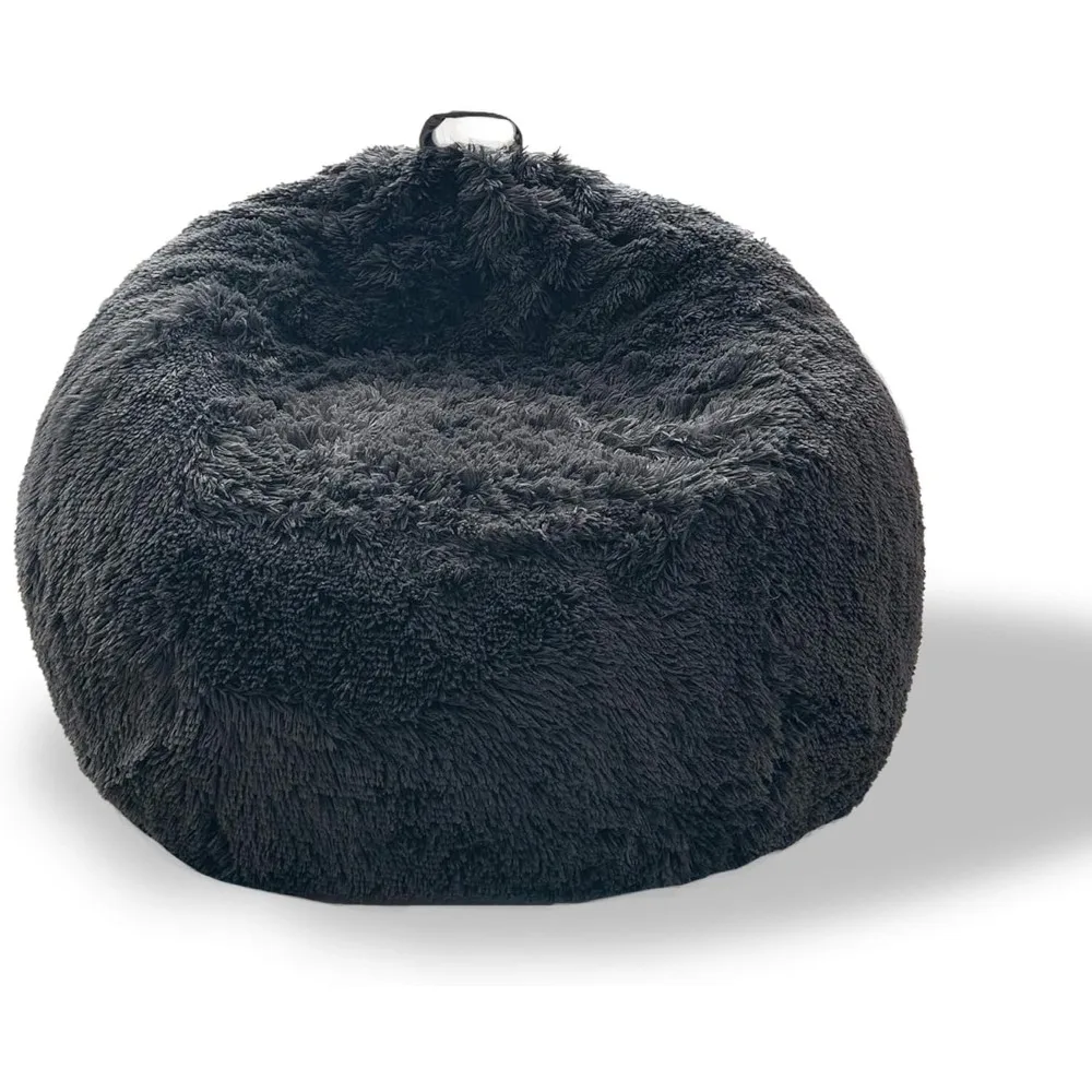 子供と大人のための快適なぬいぐるみビーンバッグチェアカバー - 詰め物なしのふわふわレイジーソファカバー