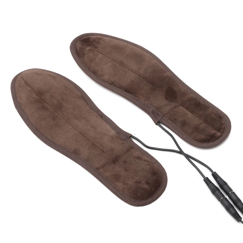 USB Electric Powered Plush Fur Heating Insoles Winter Keep Warm Foot Shoes DropShipping image 6