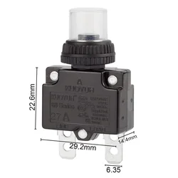 Kuoyuh 88 series Mini Miniature Overload Protector 4A 5A 8A 10A 12A 15A 20A 27A Electrical automatic Circuit Breaker