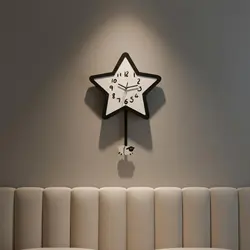 Reloj de pared sin tictac con forma de oveja para decoración del hogar