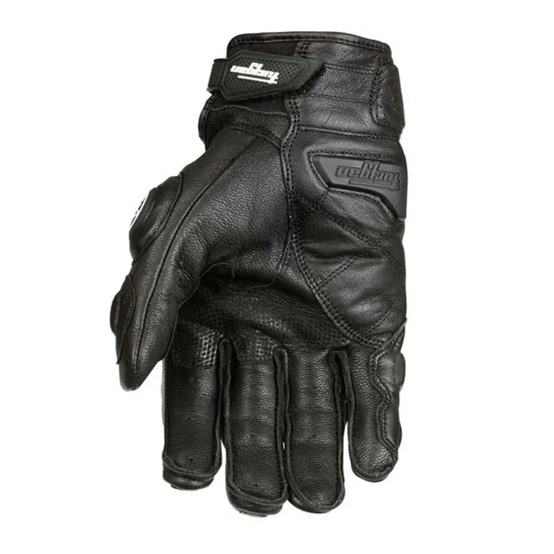 Motorcycle biker Leather Gloves Carbon Fiber Protective Gloves Men Motocross Motorbike Glove Biker Racing Riding Gloves Black