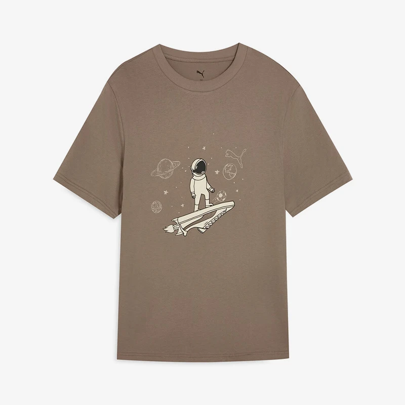 Puma genuine summer men's round neck retro lightweight daily short sleeved T-shirt 691854-93