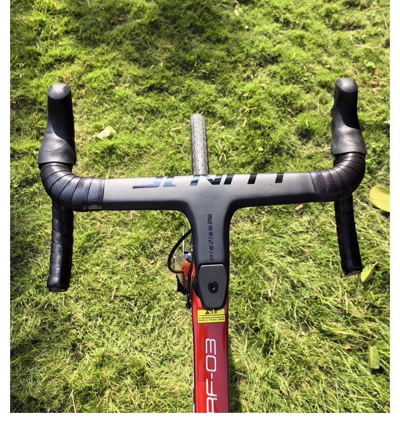 

LUNJE Full Carbon Fiber Integrated Drop Handlebar Road Bicycle Electric Bicycle Accessories Carbon Handlebar