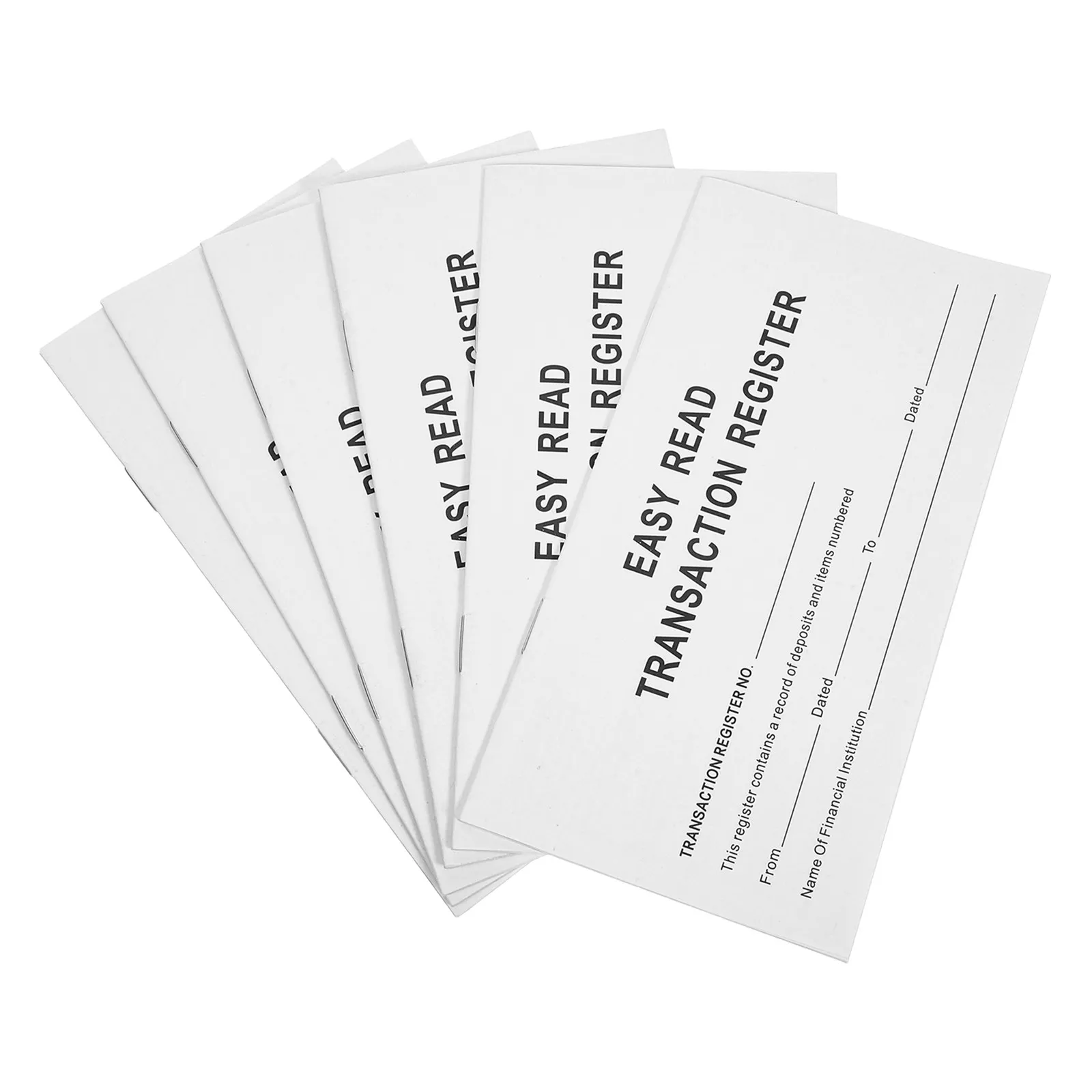 6 Large Print Checkbook Registers Portable Financial Management Journal Personal Expense Tracker Check Organizer Financial