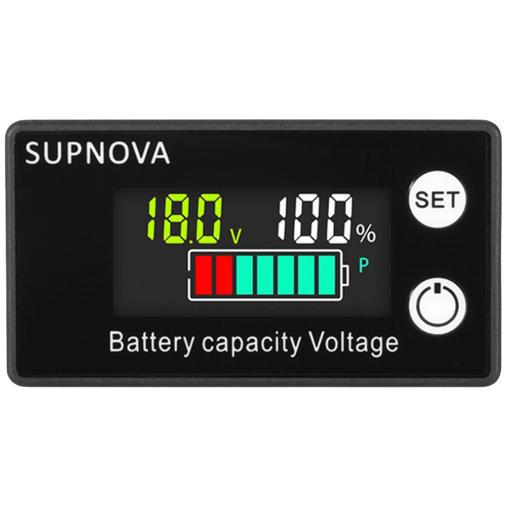 

DC 8 В-100 В автомобильный мотоциклетный вольтметр ЖК-дисплей измеритель напряжения тестер свинцово-кислотный литий LiFe PO4 цифровой вольтметр