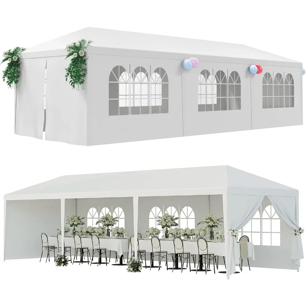 10'x30' Outdoor Canopy Tent Patio Camping Gazebo Shelter Pavilion Cater Party Wedding BBQ Events Tent w/Removable Sidewalls