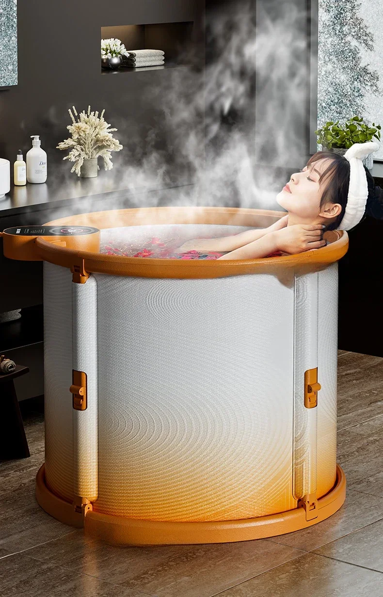 Heating adult foldable household, children and adults can sit in a bathtub, with a constant temperature throughout the body