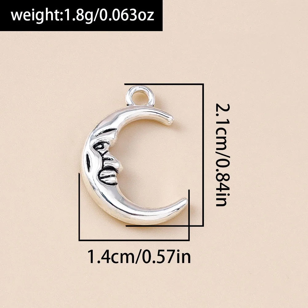 Leslie 20 Stück antiksilberfarbene griechische Sonnenanhänger zur Herstellung von Halsketten, Armbändern, Legierungsanhängern, handgefertigten Schmuckzubehörteilen – Detail 14