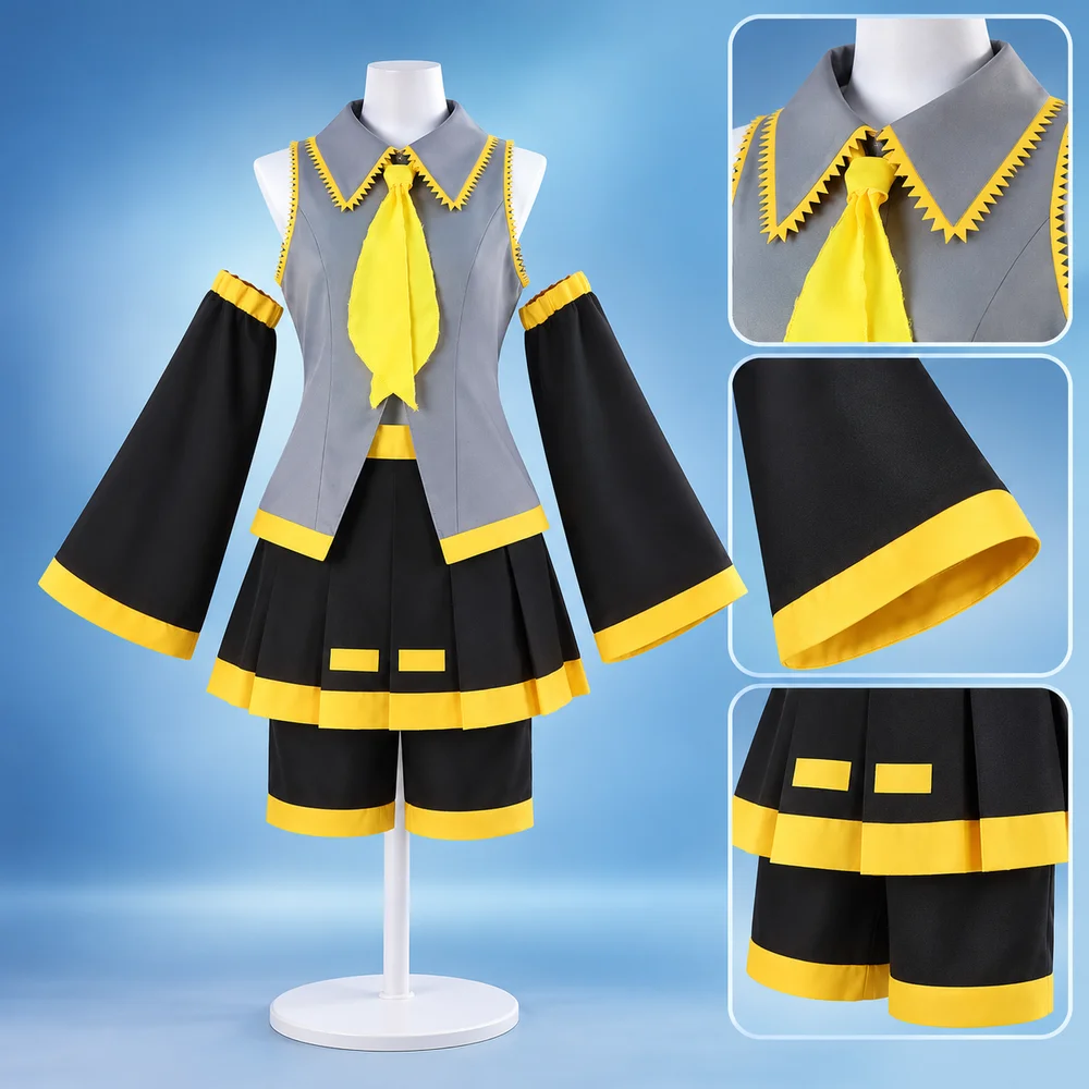 Akita Neru Cosplay Costume Wig Anime Akita Neru Christmas Halloween Party Lnitial Skin Costume Carnival Party Stage Performance