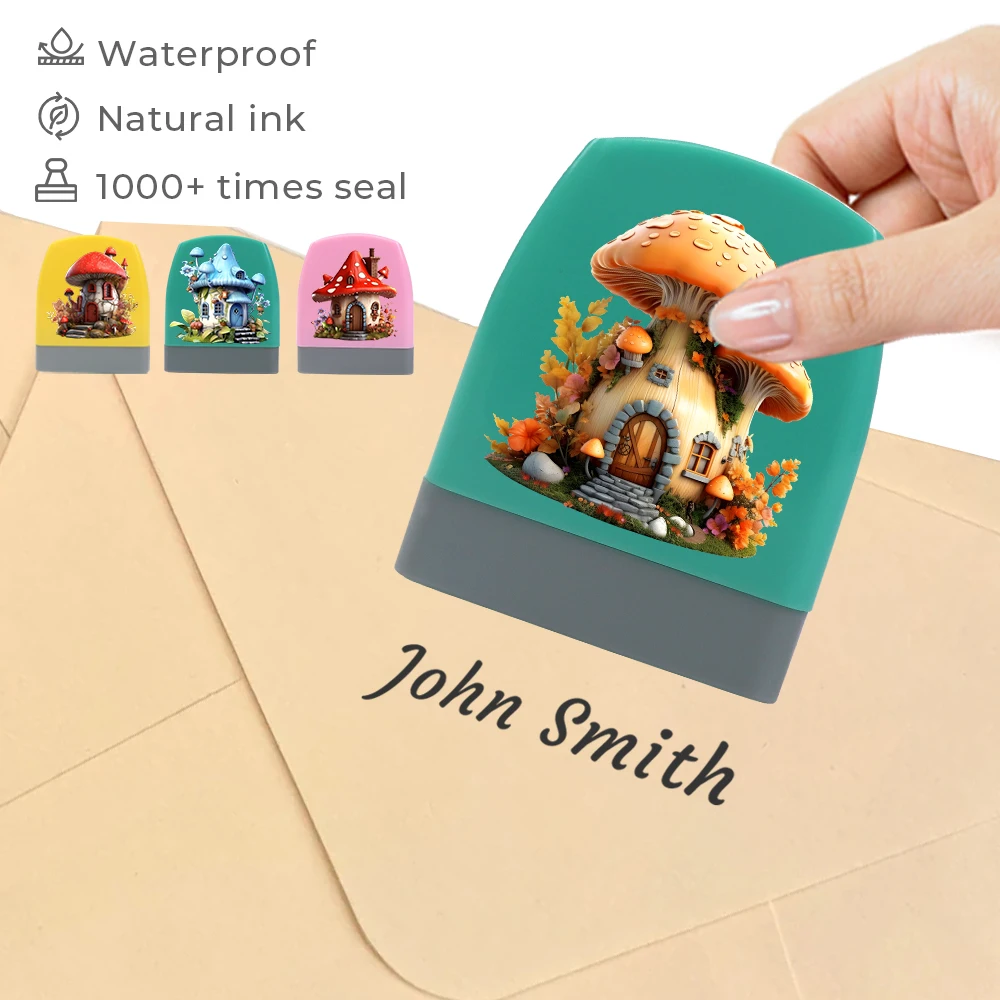 Mushroom House Personalized Name Stamps Are Suitable For Children\'s Custom Clothes Boys Gift Items Stempels Speelgoed