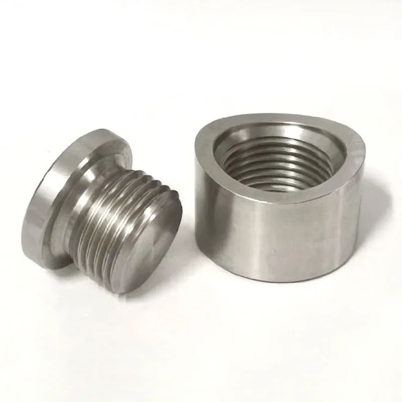 Stainless Steel O2 Sensors Port Plug and Weld Bung Set M 18 x 1.5, 2 Set for Exhaust Modification, Sensors Port Sealing, and