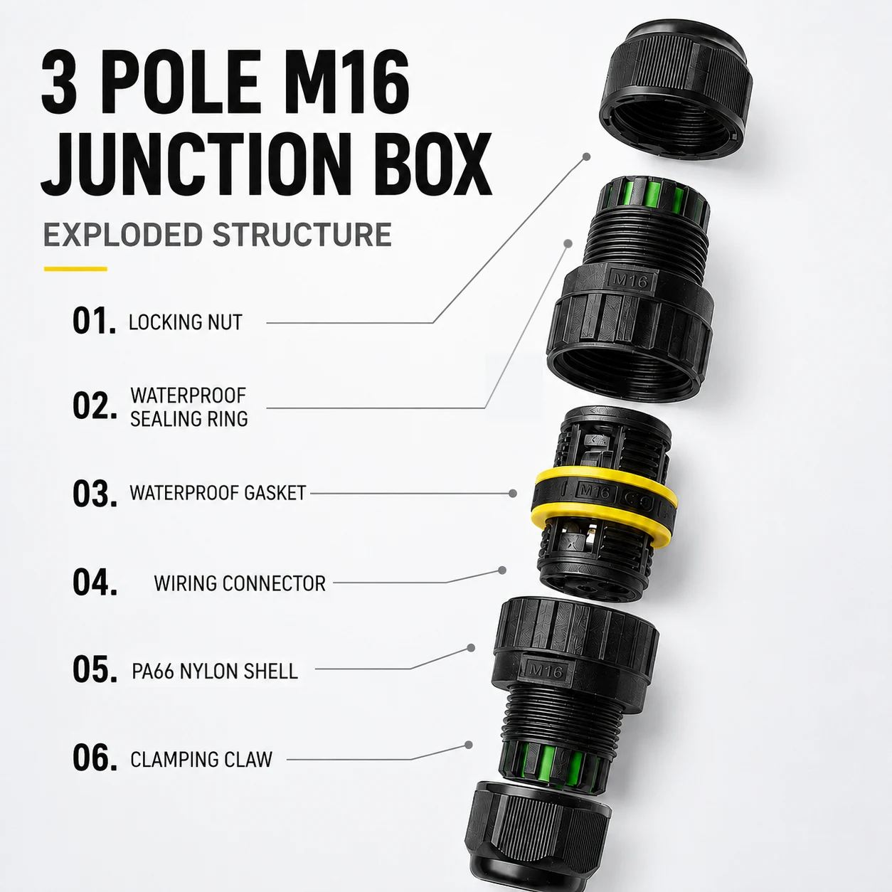 IP68 Waterproof Connector X Y T Type 3 Way Cable Wire Junction Box 2/3/4/5 Pin Screw Terminal Outdoor LED Lighting