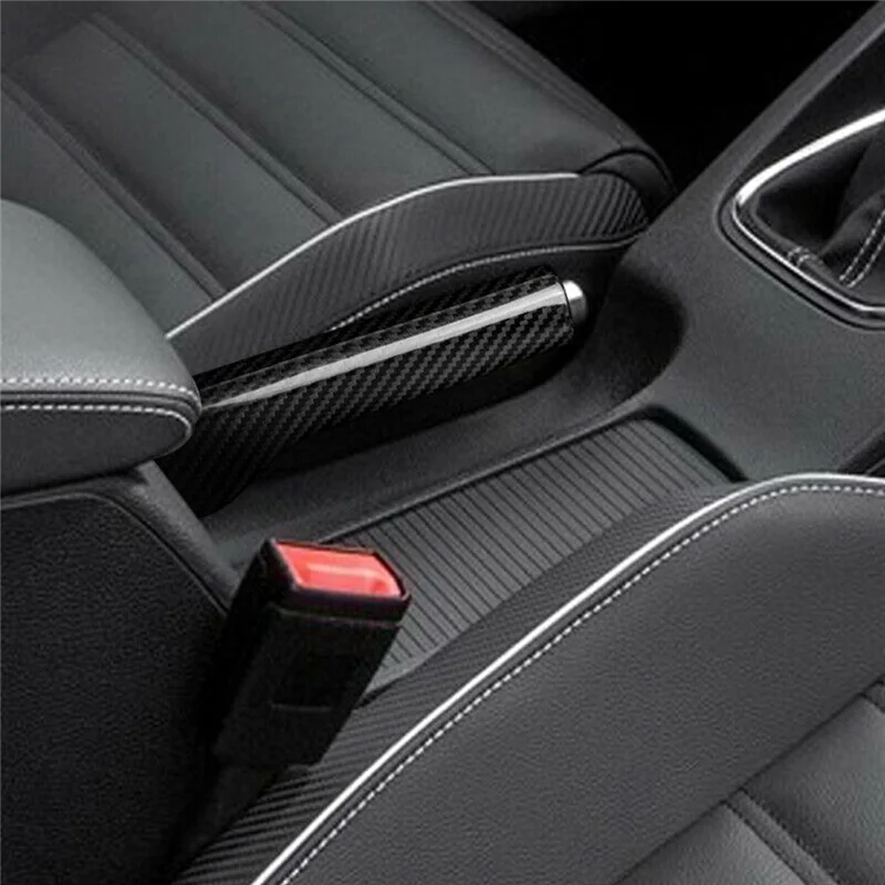 

A13F-Real Carbon Fiber Handbrake Cover Hand Parking Brake Handle For Jetta MK3 Golf 6 MK5 MK6 EOS Scirocco
