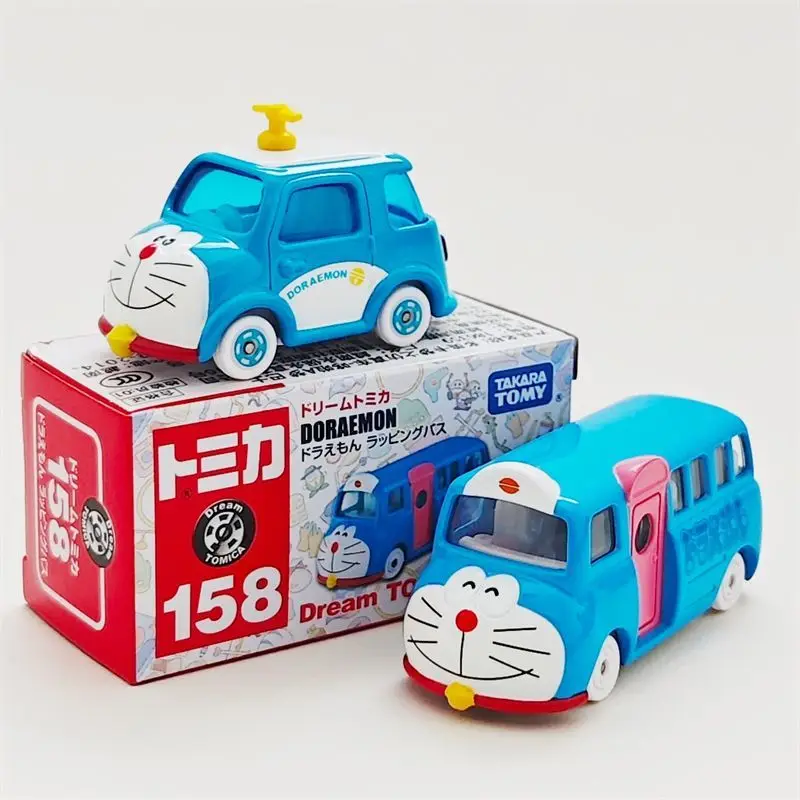 

TAKARA TOMY Doraemon Diecast Bus Model Simulation Alloy Mini Car Toy for Boys Gift Blue Fat Cat Dingdangcat