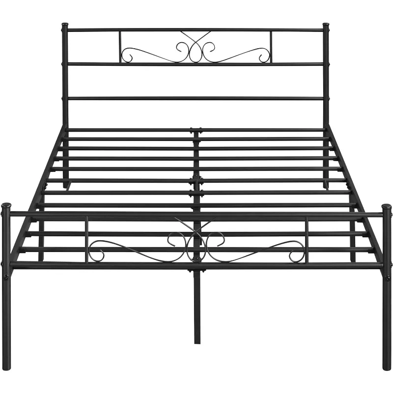 

Полноразмерная металлическая рама для кровати/платформа для кровати с изголовьем и подножкой/основание для матраса со стандартной поддержкой/шум
